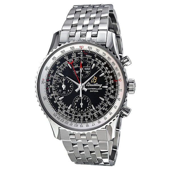 Breitling Montbrillant Datora Automatic Chronograph Black Dial Men's Watch A2133012-BB58SS#A2133012/BB58 - 441A - Watches of America