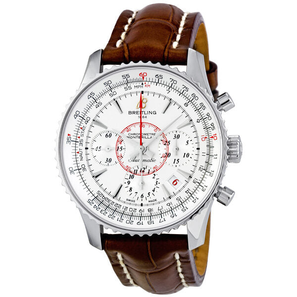 Breitling Montbrilliant 01 Silver Dial Chronograph Automatic Men's Watch #AB013112-G709BRCT - Watches of America