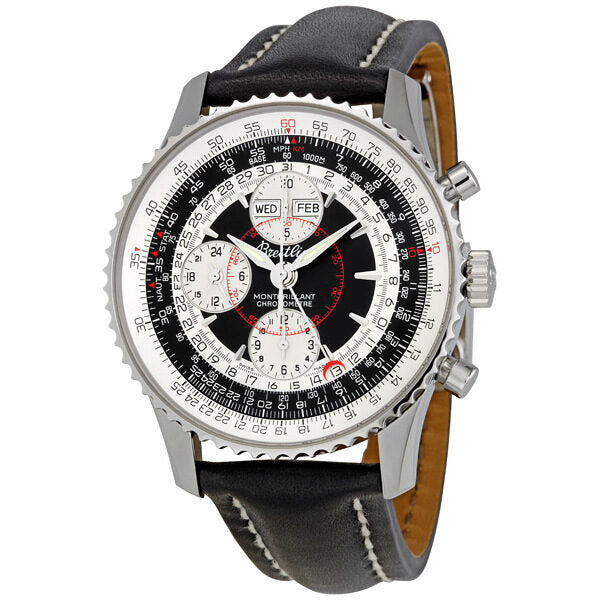 Breitling Montbrilliant Datora Black Dial Chronograph Men's Watch A2133012-B993BKLD#A2133012/B993 - Watches of America