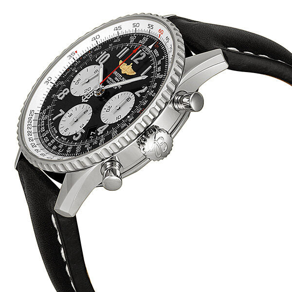 Breitling Navitimer 01 Chronograph Automatic Black Dial Black Leather Men's Watch AB012012-BB02BKLT #AB012012-BB02-435X-A20BA.1 - Watches of America #2