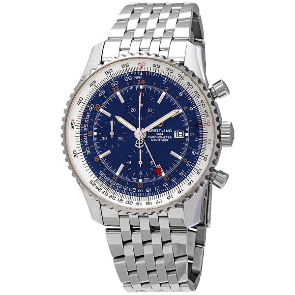 Breitling Navitimer 1 Chronograph GMT Automatic Blue Dial Men's Watch #A24322121C2A1 - Watches of America