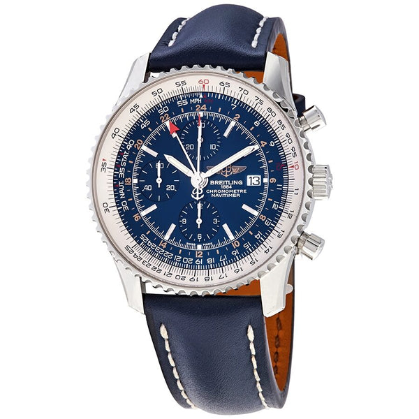 Breitling Navitimer 1 Blue Dial Automatic Men's GMT Watch #A24322121C1X1 - Watches of America