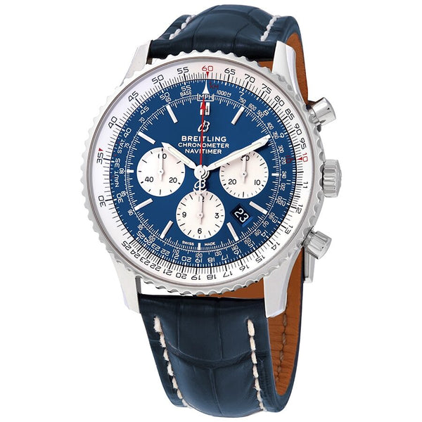 Breitling Navitimer 1 Chronograph Automatic Chronometer Auora Blue Dial Men's Watch #AB0127211C1P1 - Watches of America