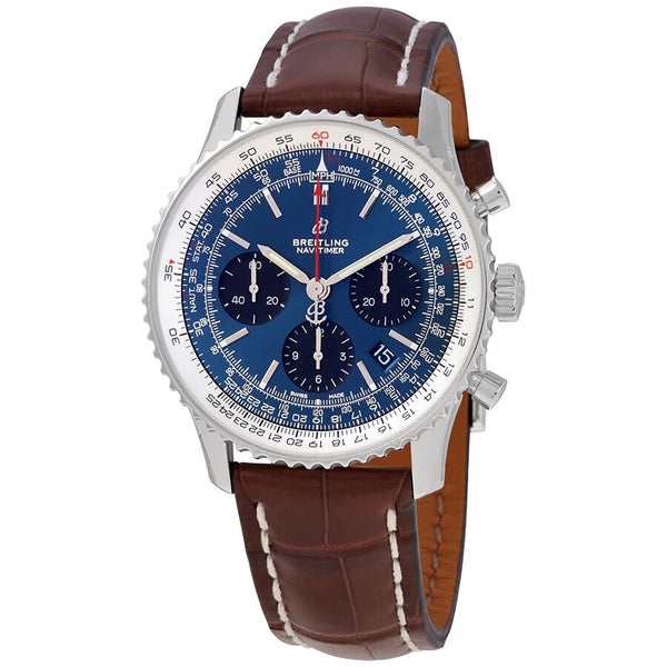 Breitling Navitimer 1 Chronograph Automatic Chronometer Blue Dial Men's Watch #AB0121211C1P2 - Watches of America
