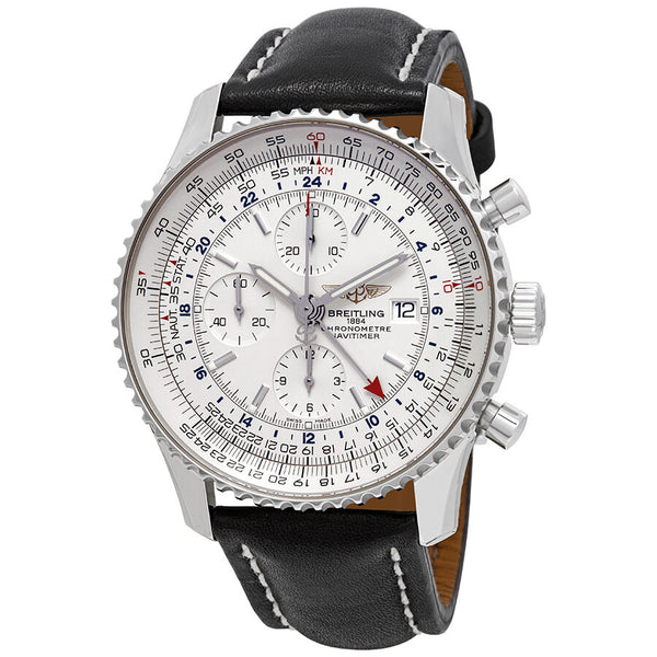 Breitling Navitimer 1 Chronograph Automatic Chronometer Silver Dial Men's Watch #A2432212-G571-441X-A20BA.1 - Watches of America