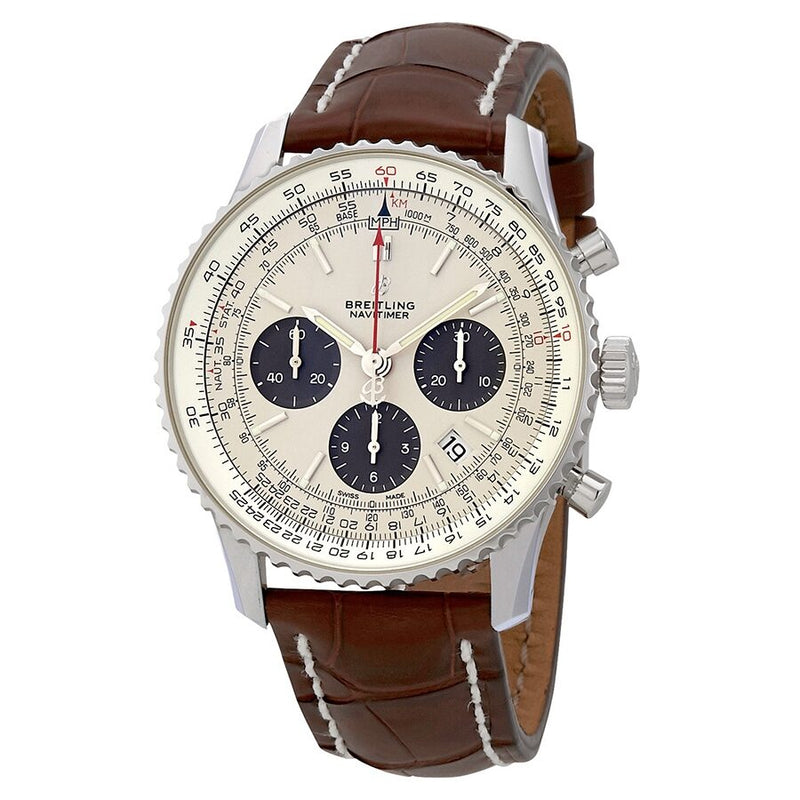 Breitling Navitimer 1 Chronograph Automatic Chronometer Silver Dial Men's Watch #AB0121211G1P1 - Watches of America