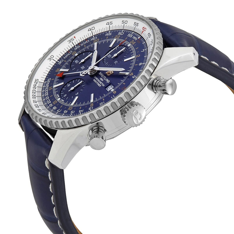 Breitling Navitimer 1 Chronograph GMT 46 Automatic Blue Dial Watch #A24322121C2P1 - Watches of America #2