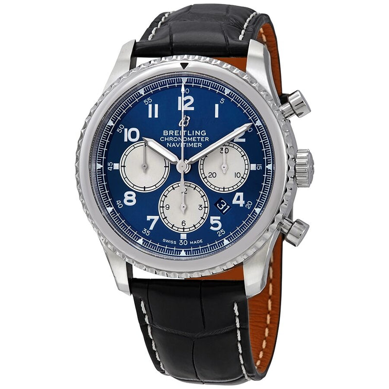 Breitling Navitimer 8 Chronograph Automatic Chronometer Blue Dial 43 mm Men's Watch #AB0117131C1P1 - Watches of America