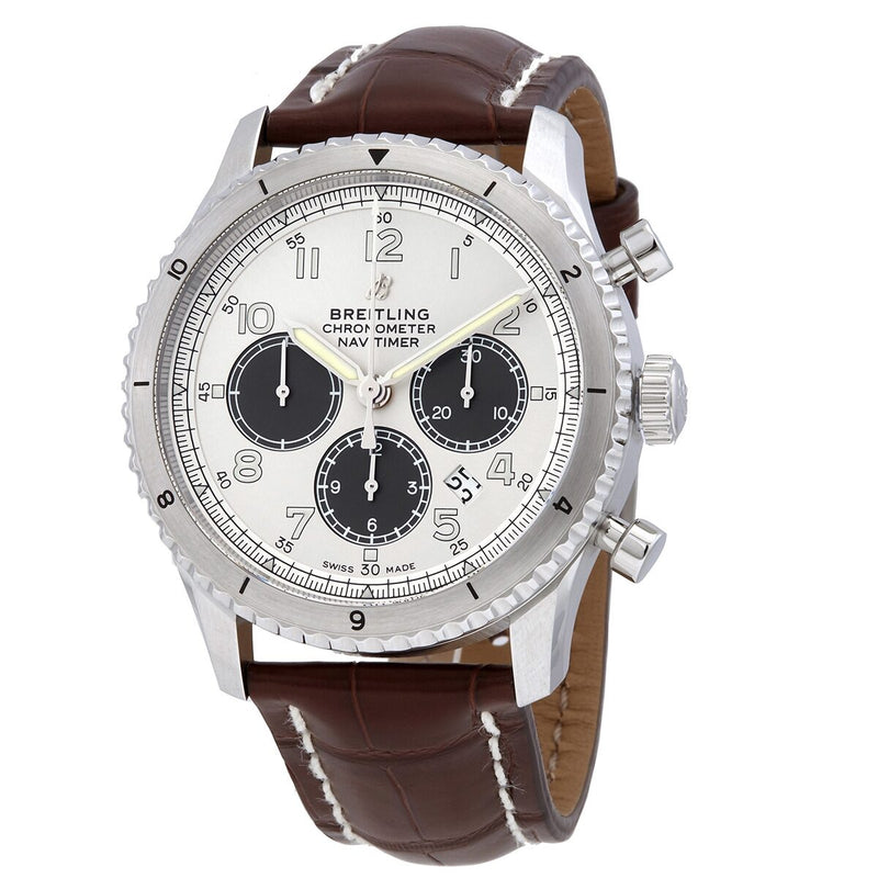 Breitling Navitimer 8 Chronograph Automatic Chronometer Silver Dial Men's Watch #AB01171A1G1P1 - Watches of America