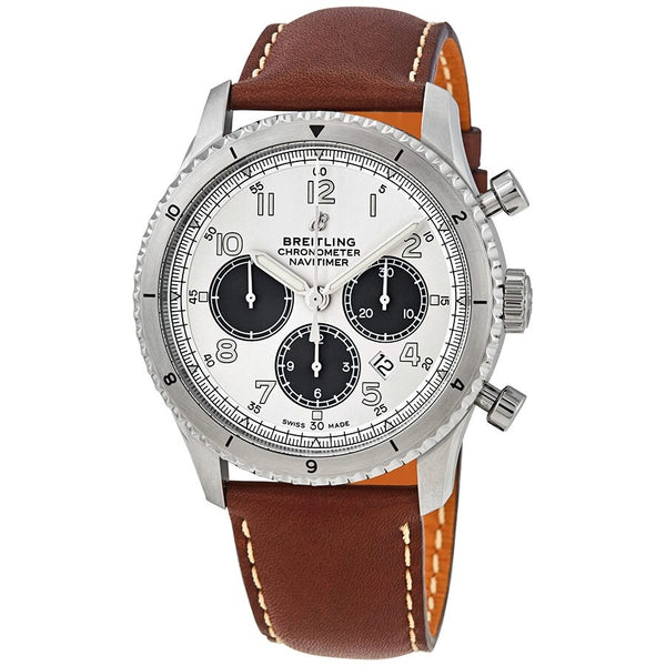 Breitling Navitimer 8 Chronograph Automatic Silver Dial Men's Watch #AB01171A1G1X1 - Watches of America