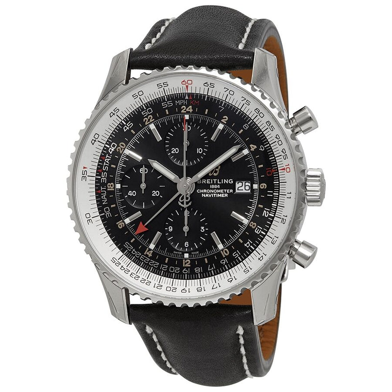 Breitling Navitimer Chronograph Automatic Chronometer Black Dial Men's Watch #A24322121B2X2 - Watches of America