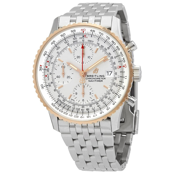 Breitling Navitimer Chronograph Automatic Chronometer Silver Dial Men's Watch #U13324211G1A1 - Watches of America
