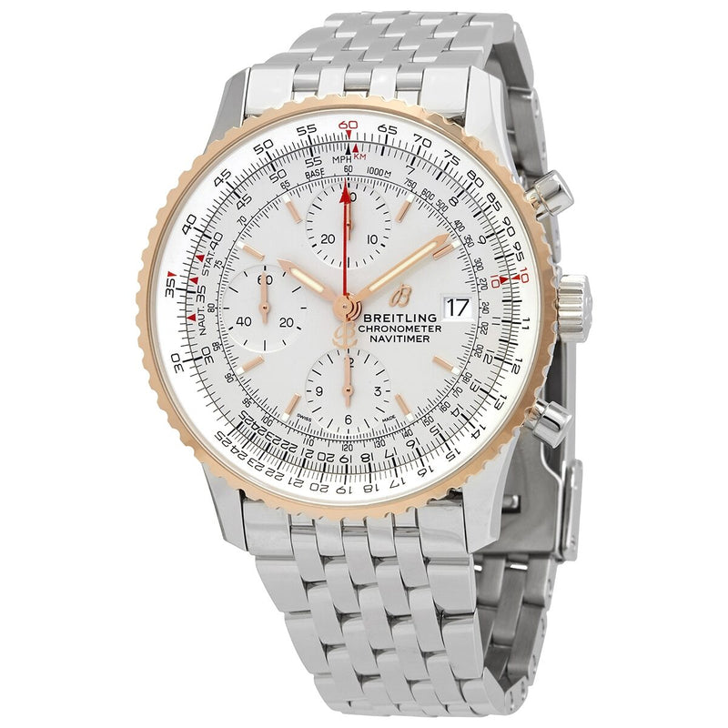 Breitling Navitimer Chronograph Automatic Chronometer Silver Dial Men's Watch #U13324211G1A1 - Watches of America