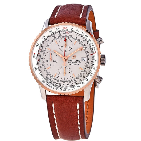 Breitling Navitimer Chronograph Automatic Chronometer Silver Dial Men's Watch #U13324211G1X1 - Watches of America