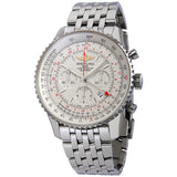 Breitling Navitimer GMT Silver Dial Stainless Steel Men's Watch AB044121/G783SS#AB044121/G783-453A - Watches of America