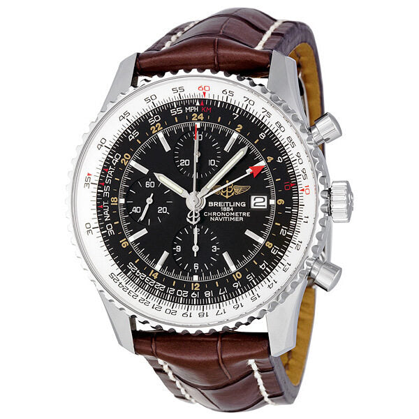 Breitling Navitimer World Automatic Chronograph Black Dial Men's Watch A2432212-B726BRCD#A2432212-B726-757P-A20D.1 - Watches of America