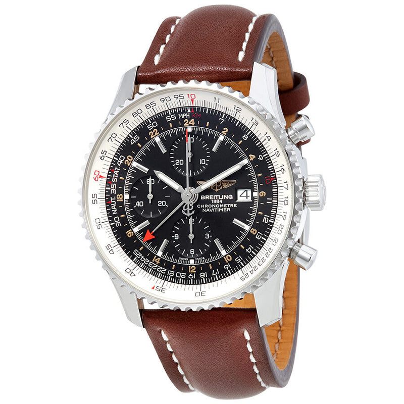 Breitling Navitimer World Black Dial Men's Watch A2432212-B726BRLT#A2432212/B726-443X-A20BA.1 - Watches of America