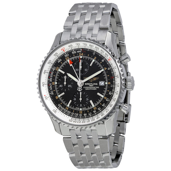 Breitling Navitimer World Black Dial Men's Watch A2432212-B726SS#A2432212-B726-453A - Watches of America