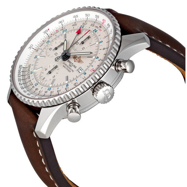 Breitling Navitimer World Steel Brown Strap Men's Watch A2432212-G571BRLT #A2432212-G571-443X-A20BA.1 - Watches of America #2