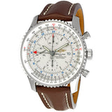 Breitling Navitimer World White Dial Men's Watch A2432212-G571BRLD#A2432212-G571-444X-A20D.1 - Watches of America