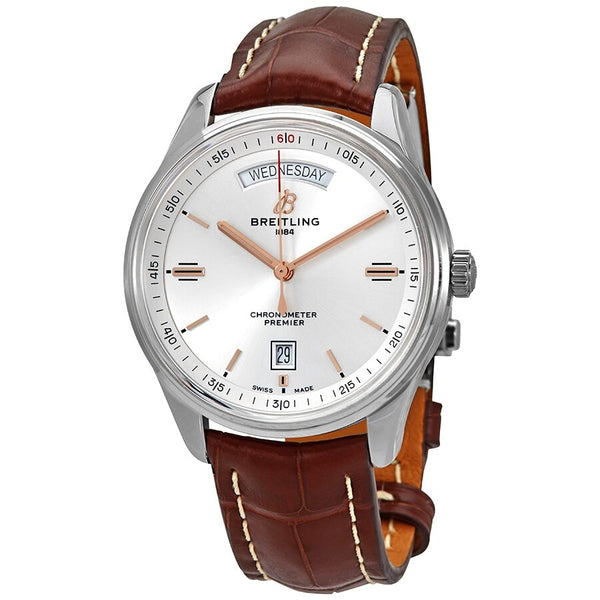 Breitling Premier Automatic Chronometer Silver Dial Men's Watch #A45340211G1P1 - Watches of America
