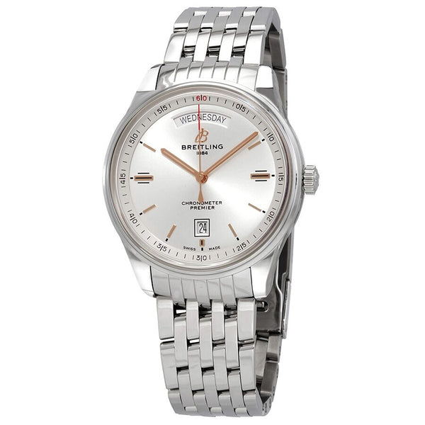 Breitling Premier Automatic Silver Dial Men's Watch #A45340211G1A1 - Watches of America