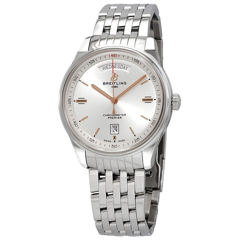 Breitling Premier Automatic Silver Dial Men's Watch #A45340211G1A1 - Watches of America