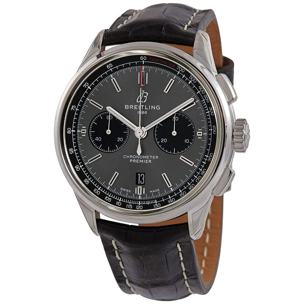 Breitling Premier Chronograph Automatic Chronometer Anthracite Dial Men's Watch #AB0118221B1P2 - Watches of America