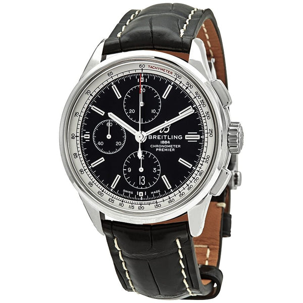 Breitling Premier Chronograph Automatic Chronometer Black Dial Men's Watch #A13315351B1P1 - Watches of America