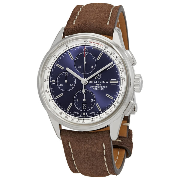Breitling Premier Chronograph Automatic Chronometer Blue Dial Men's Watch #A13315351C1X1 - Watches of America