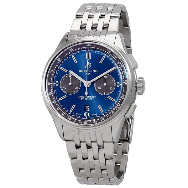 Breitling Premier Chronograph Automatic Chronometer Blue Dial Men's Watch #AB0118A61C1A1 - Watches of America