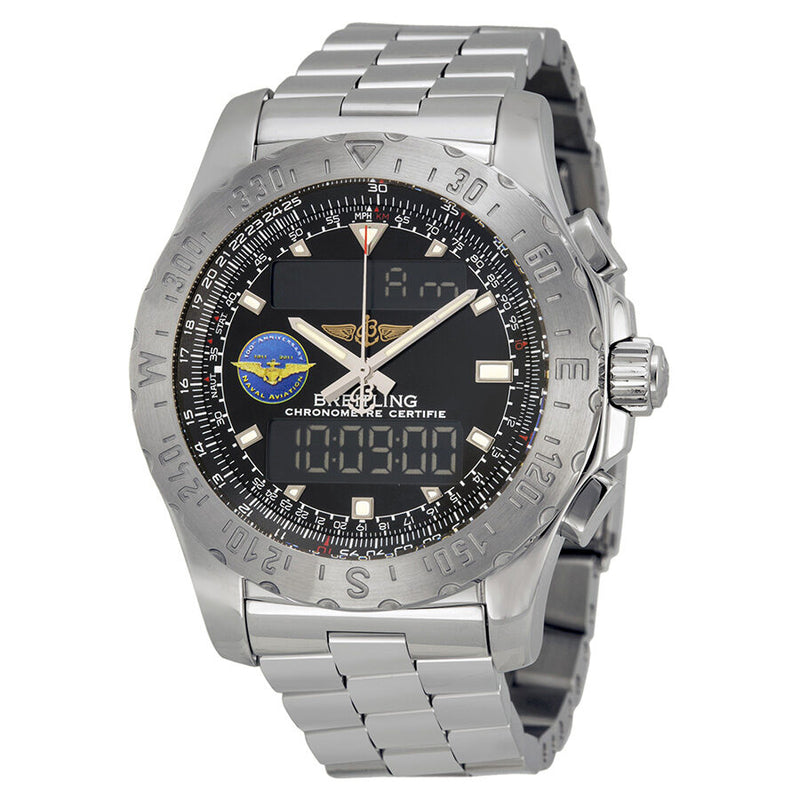 Breitling Professional Airwolf Black Dial Stainless Steel Men's Watch #A7836323-BA86SS - Watches of America