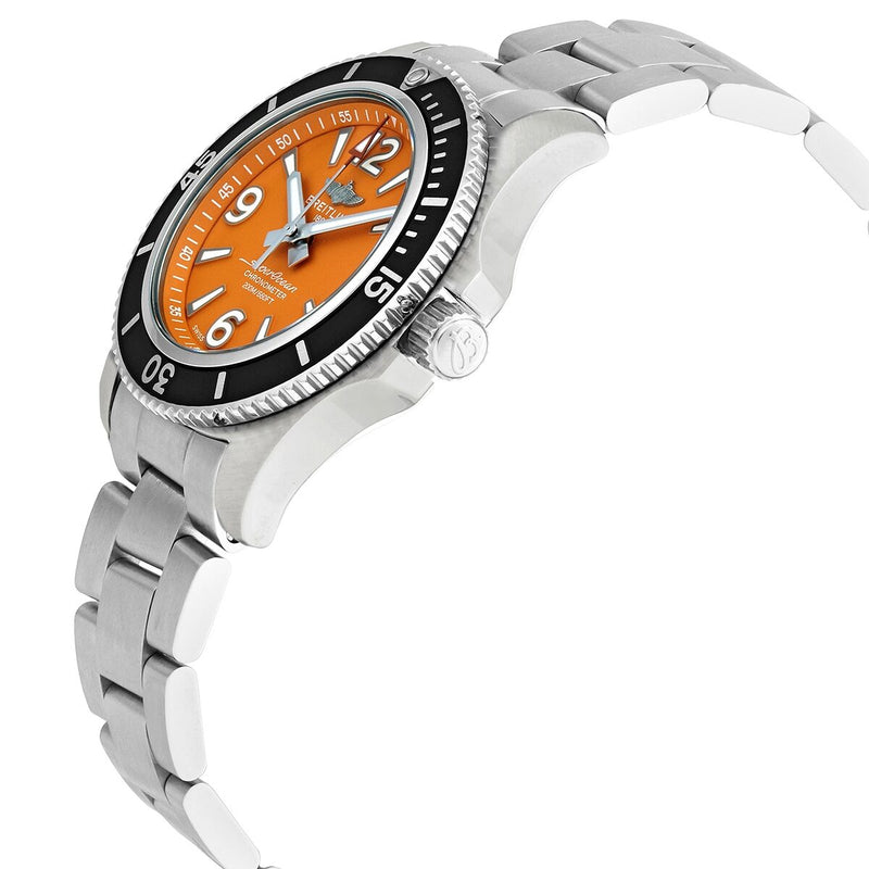 Breitling Superocean 36 Automatic Orange Dial Ladies Watch #A17316D71O1A1 - Watches of America #2