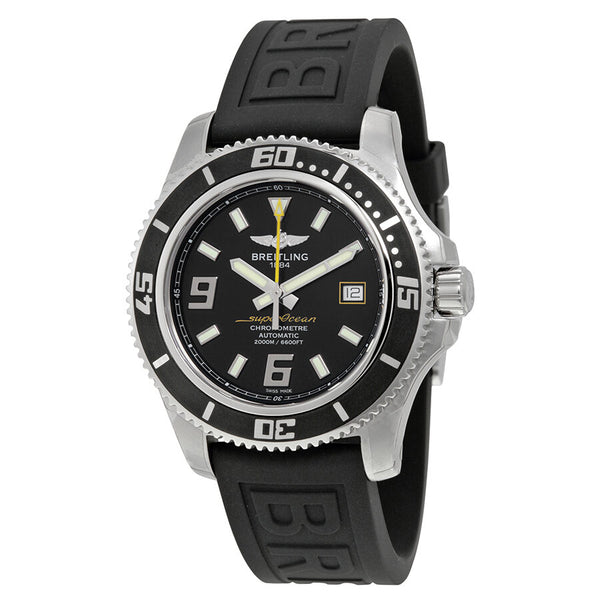 Breitling Superocean 44 Automatic Black Dial Black Rubber Men's Watch A1739102-BA78BKPT3#A1739102/BA78BKPT3 - Watches of America