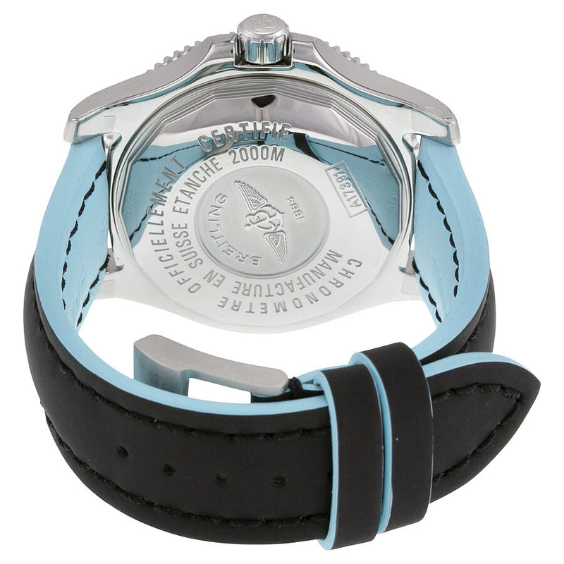 Breitling Superocean 44 Black Dial Leather Men's Watch KBLT #A1739102-BA79B - Watches of America #3