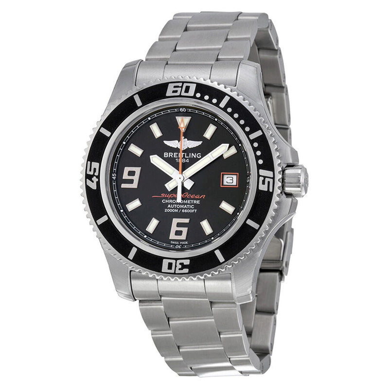 Breitling Superocean 44 Black Dial Stainless Steel Men's Watch A1739102-BA80SS#A1739102/BA80SS - Watches of America