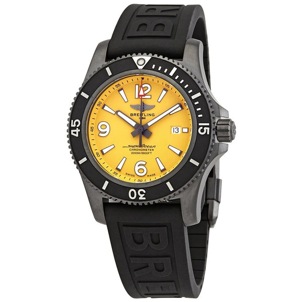 Breitling Superocean 46 Automatic Yellow Dial Men's Watch #M17368D71I1S2 - Watches of America