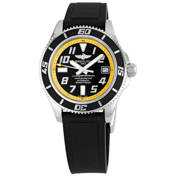 Breitling Superocean Black Yellow Dial Men's Watch A1736402-BA32BKPD#A1736402-BA32 - 136s - Watches of America