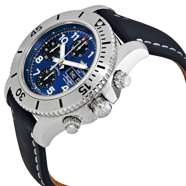 Breitling Superocean Chronograph Automatic Blue Dial Blue Leather Men's Watch A13341C3-C893BLLT #A13341C3-C893-105X-A20BASA.1 - Watches of America #2