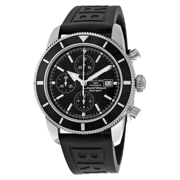Breitling Superocean Heritage Automatic Chronograph Black Dial Black Rubber Men's Watch A1332024-B908BKPD3#A1332024-B908-155S-A20D.2 - Watches of America