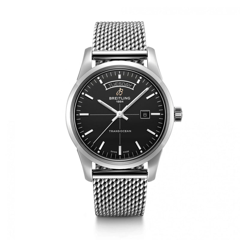 Breitling Transocean Day & Date Automatic Black Dial Men's Watch #A45310121B1A1 - Watches of America