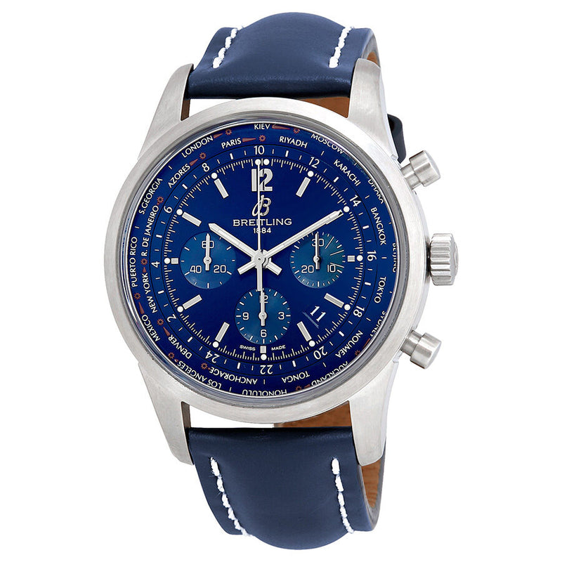Breitling Transocean Automatic Chronograph Blue Dial Men's Watch AB0510U9/C879-101X#AB0510U9/C879-101X-A20BA.1 - Watches of America