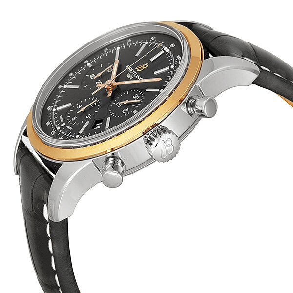 Breitling TransOcean Chrono Black Dial Brown Leather Men's Watch #UB015212-BC74BKCT - Watches of America #2