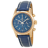 Breitling Transocean Chronograph 38 Blue Dial 18kt Rose Gold Men's Watch R4131012-C863BLCD#R4131012/C863 - Watches of America