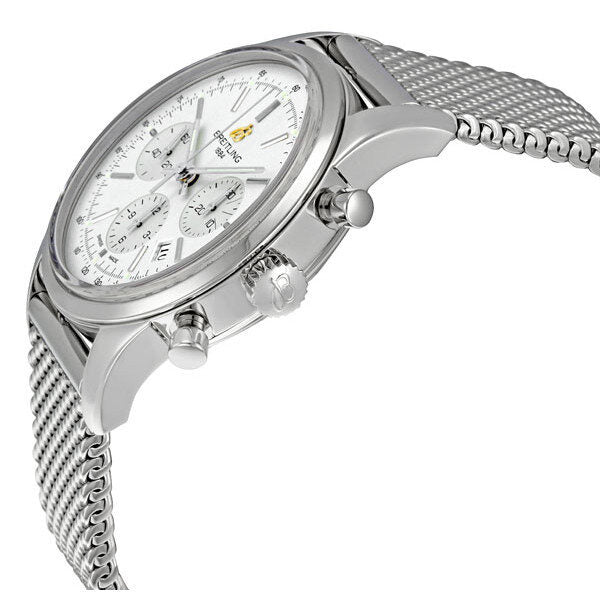 Breitling Transocean Silver Dial Chronograph Men's Watch AB015112-G715SS #AB015112/G715SS - Watches of America #2