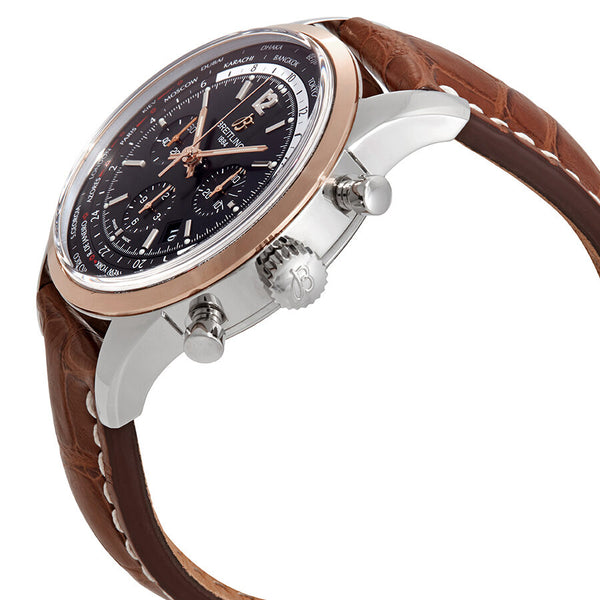 Breitling Transocean Unitime Pilot World Time Chronograph Automatic Chronometer Black Dial Men's Watch #UB0510U4/BC26 - Watches of America #2