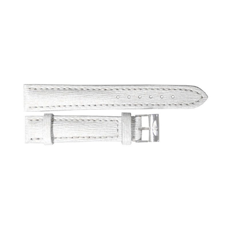 Breitling White Leather Strap Stainless Steel Tang Buckle 16-14mm#235X - Watches of America