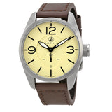 Brooklyn Watch Co. Lafayette Tan Dial Brown Leather Swiss Quartz Men's Watch #CLA-G - Watches of America