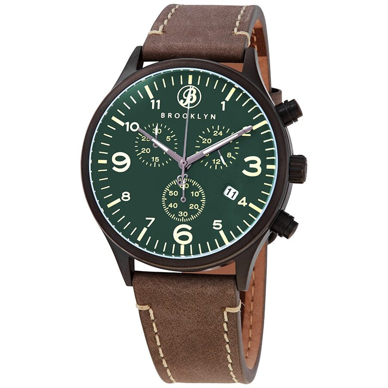 Brooklyn Watch Co. Bedford Brownstone II Quartz Men's Watch #307-GRN-4 - Watches of America