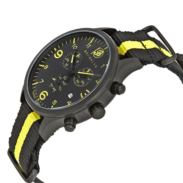 Brooklyn Watch Co. Bedford Brownstone Chronograph Black Dial Men's Watch #309-I-01YA-NSYW - Watches of America #2
